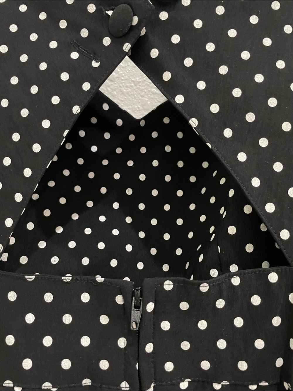 Hell Bunny Polka Dot Mod Sheath Dress Pinup Retro Black Vintage Stretch - Picture 9 of 10